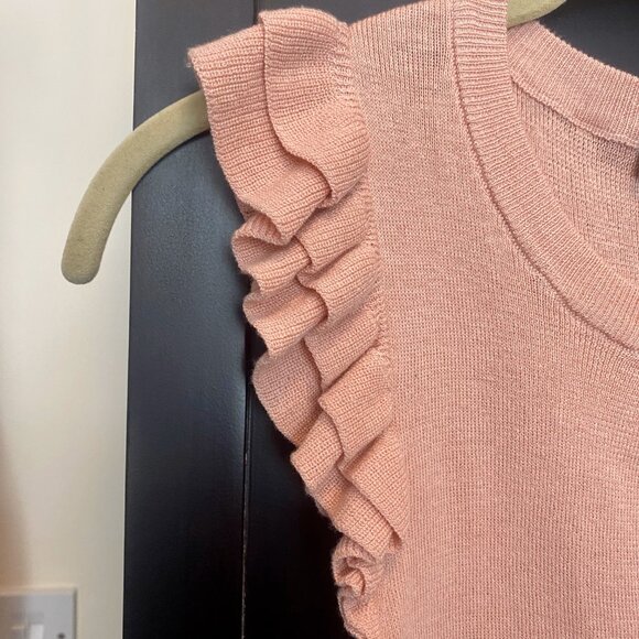 *NWT* Blush Pink Keyhole Neck Sleeveless Knit Semi-Crop Sweater Top - Size XS - Picture 13 of 16